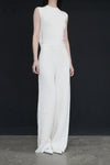 SWAYING/KNIT textured straight pants SW24SS3B11 white